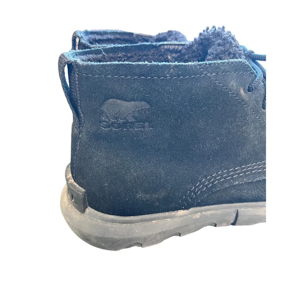 Sorel‎ Kinetic Breakthru Chukka Black Suede Waterproof Boots Womens 8